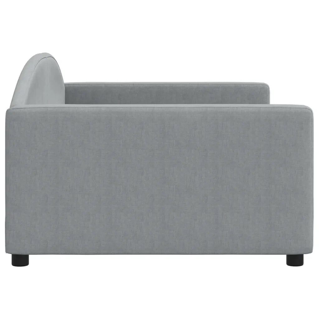 Letto da Giorno Grigio Chiaro 100x190 cm in Tessuto 354126