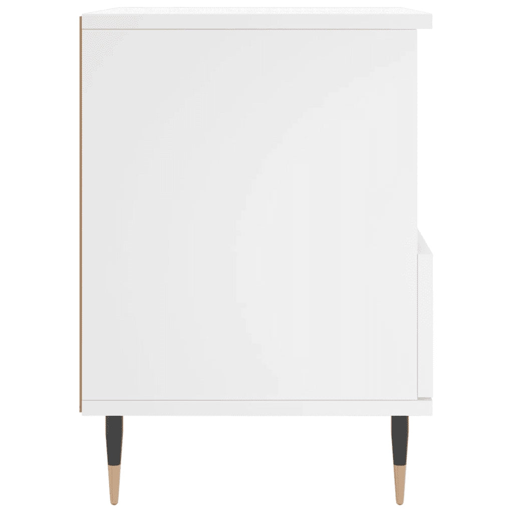 Comodino Bianco 40x35x50 cm in Legno Multistrato 830604