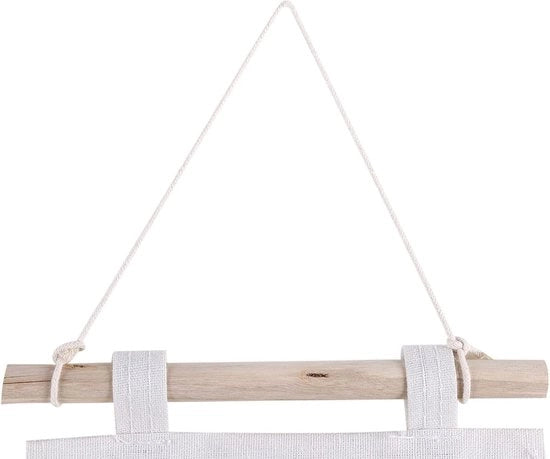 Supporto per Parete - Porta Opaca - Risparmio di Spazio - 3 Tasche Design - 67 x 20 cm - Grigio