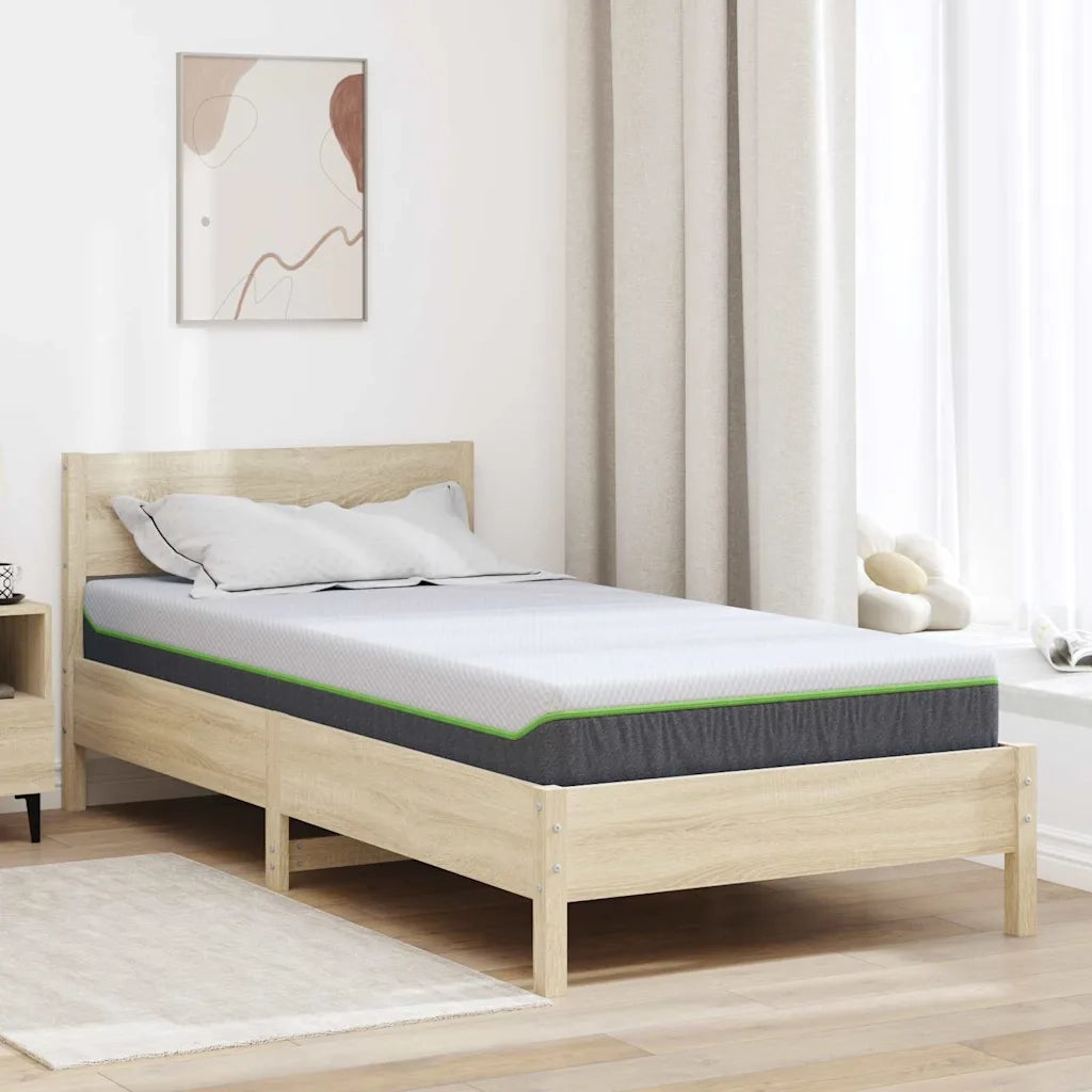 vidaXL Materasso Bianco e Grigio 100 x 200 cm Molle Insacchettate