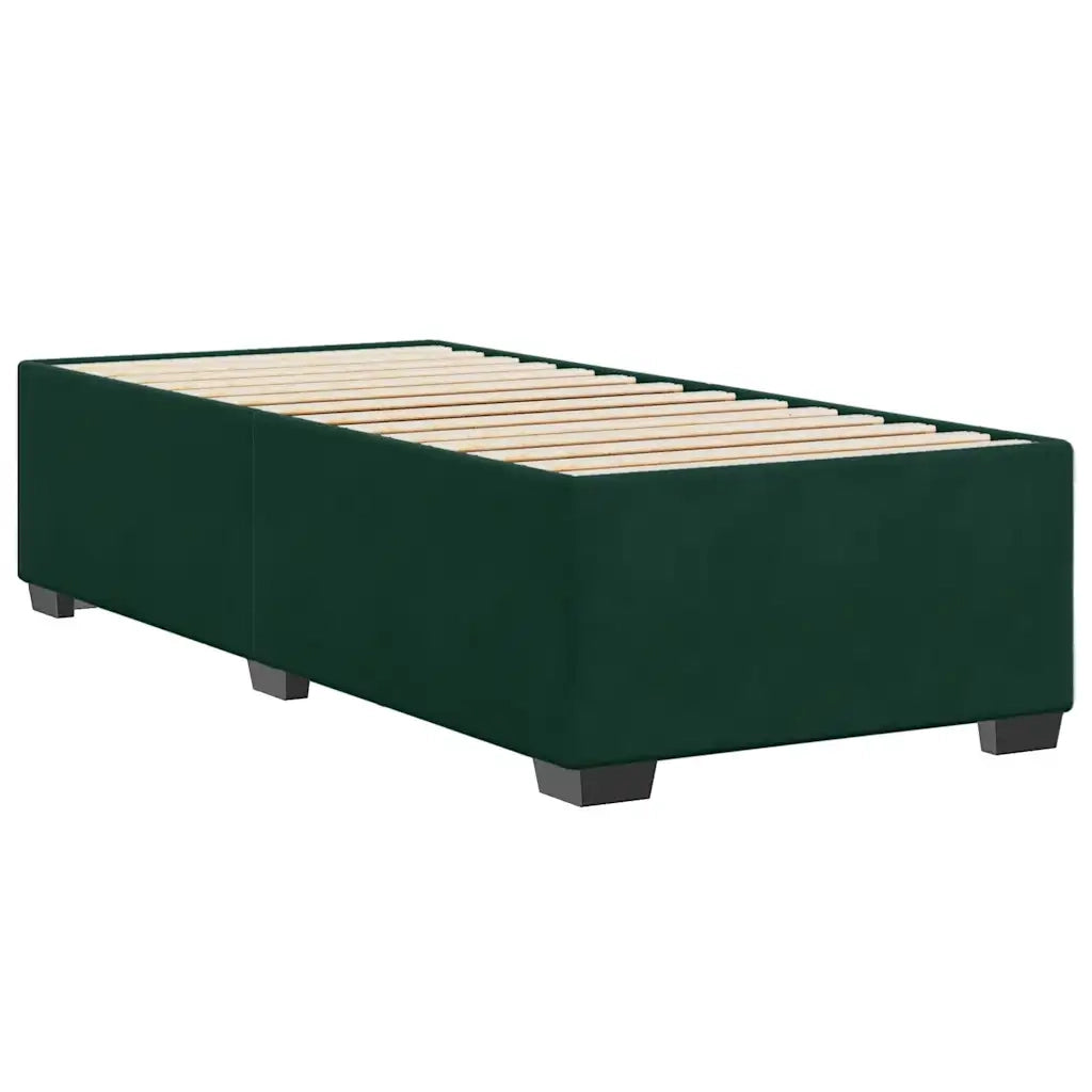 Giroletto senza Materasso Verde Scuro 80x200 cm in Velluto