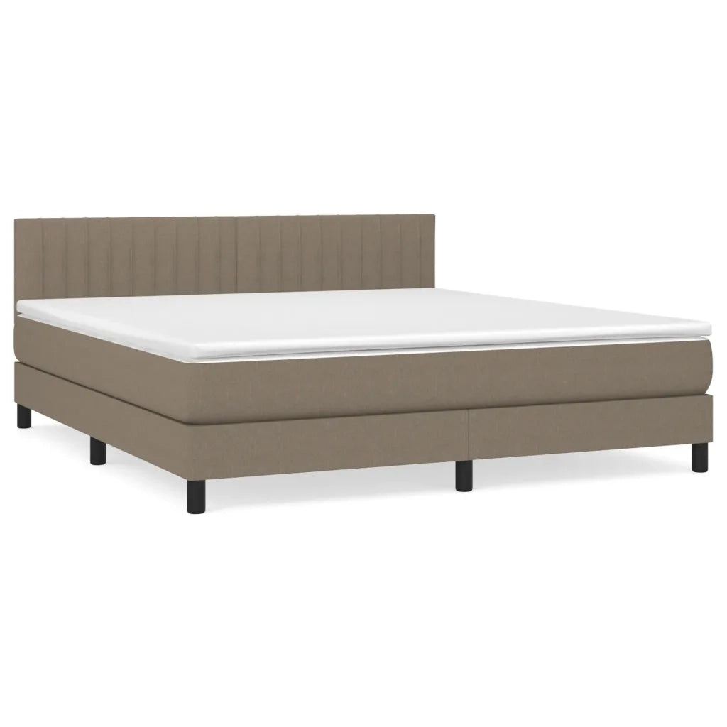 Giroletto a Molle con Materasso Tortora 180x200 cm in Tessuto