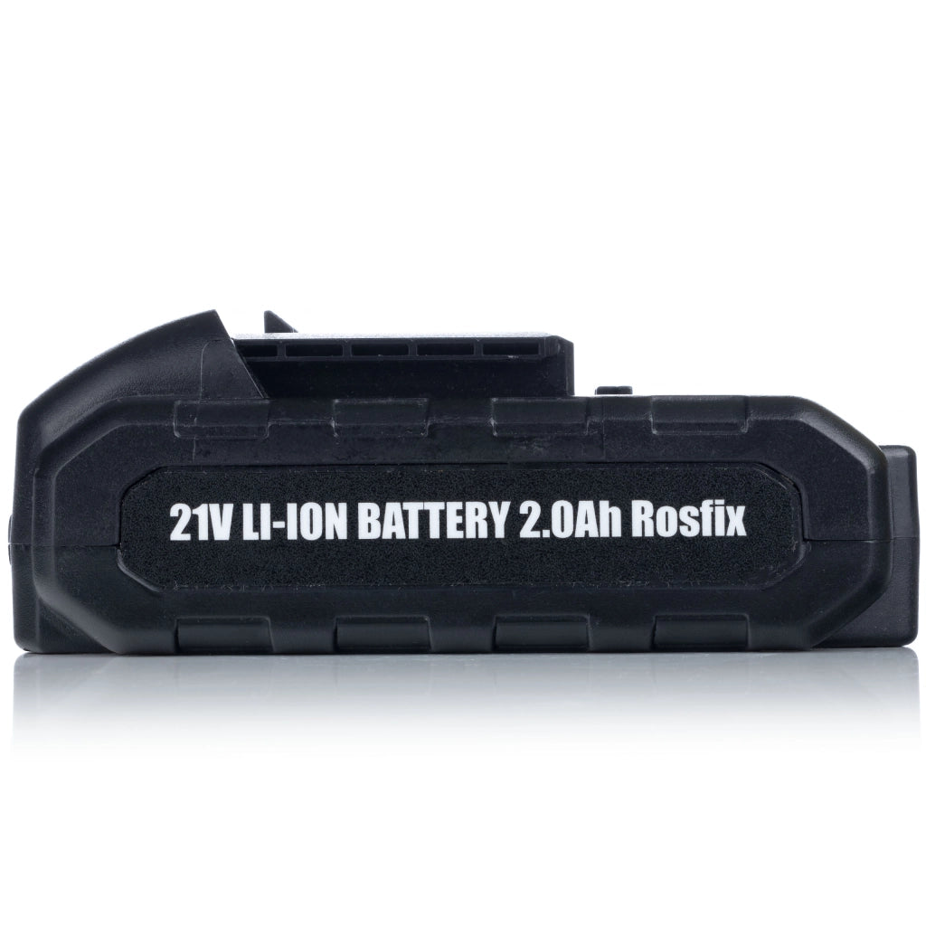 Batteria Li-Ion 2Ah per Utensili Elettrici Rosfix Serie Animal – 21V, Sistema di Controllo Elettronico