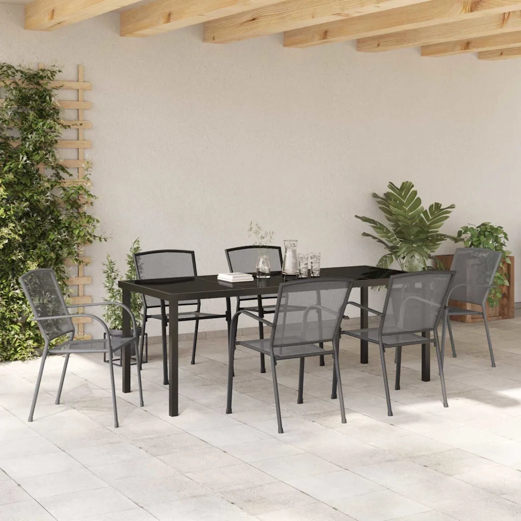 Set da Pranzo per Giardino 7 pcs Antracite 3379287