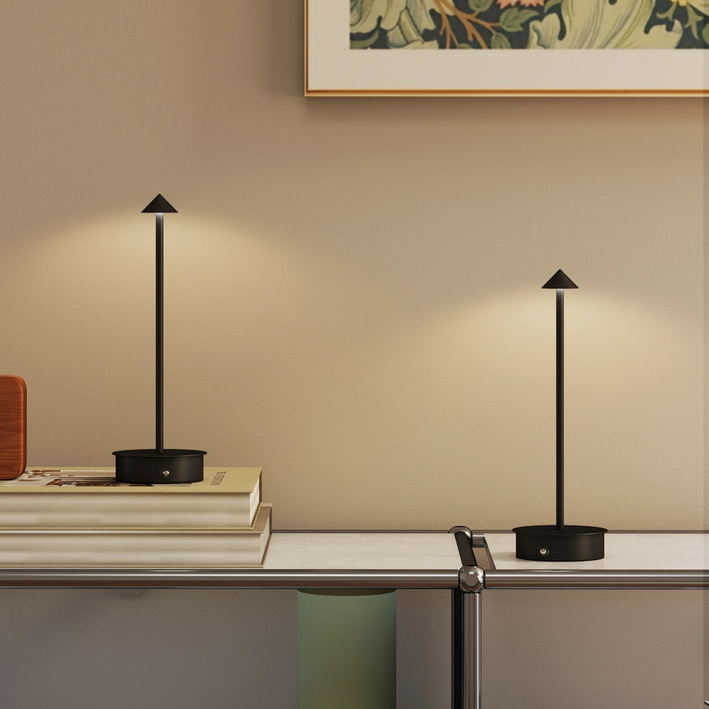 Lampada da Tavolo LED Ricaricabile ¨C zephmum ¨C Nero ?10x30 cm