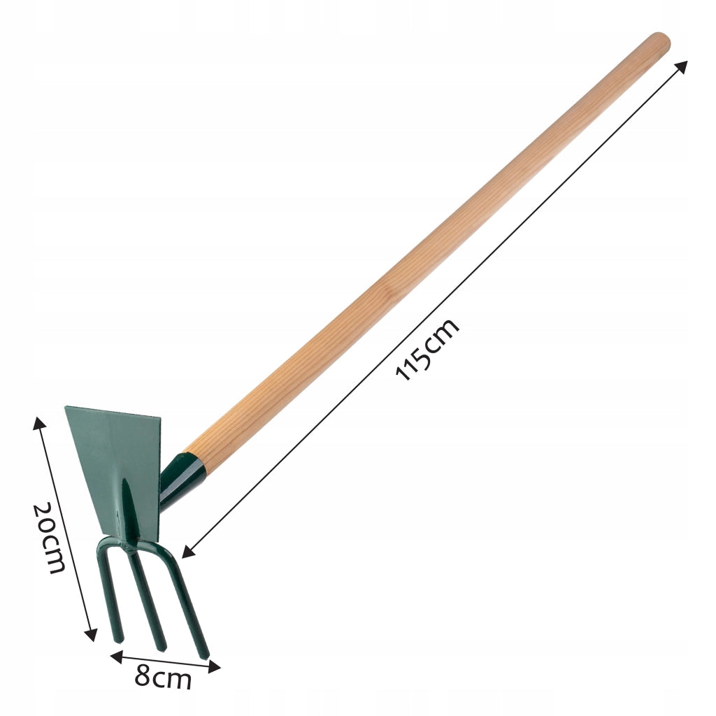 Zappa da giardino KADAX per scavare con forca da 8 cm e gancio da 115 cm
