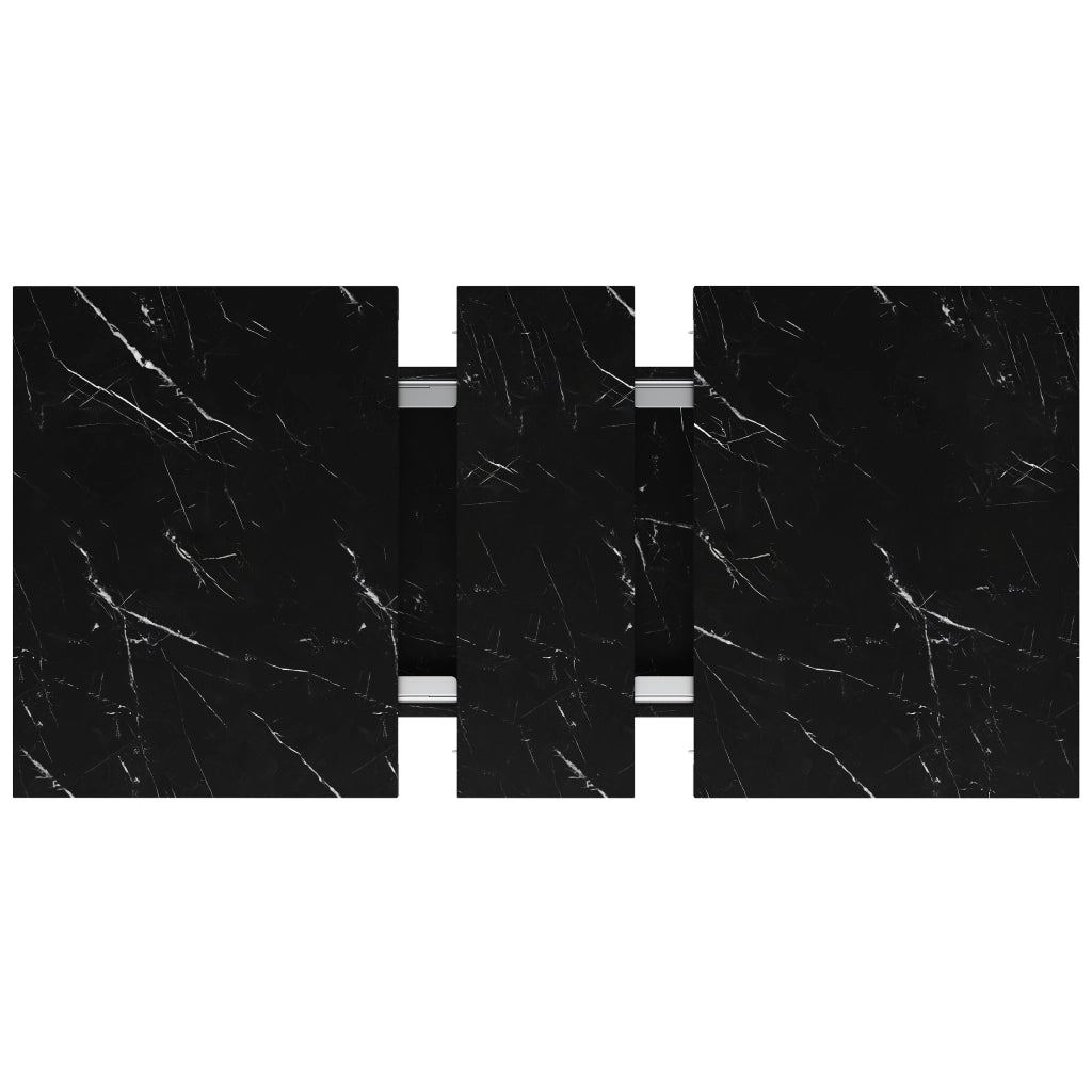 TAVOLO Allungabile 110-140x80x76 cm MDF e Metallo Nero