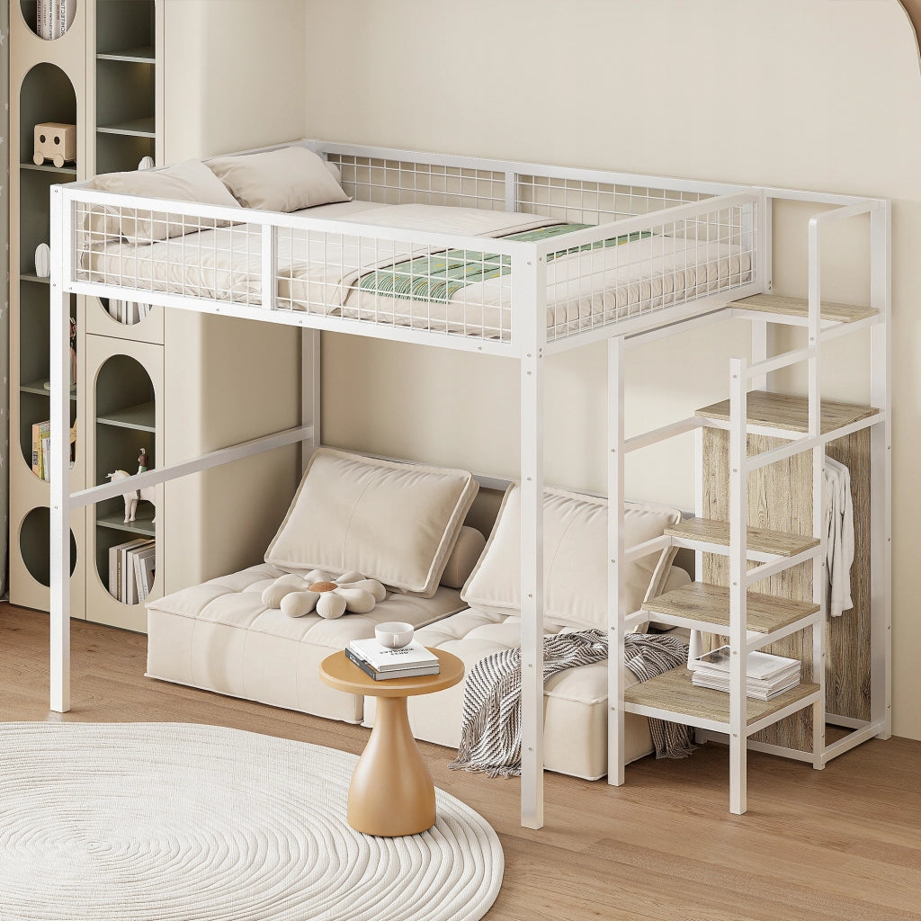 Letto a castello 140x200 in metallo - Xylo - Bianco