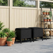 Poggiapiedi da Giardino 2 Pezzo Nero 38 x 38 x 45 cm 42025383