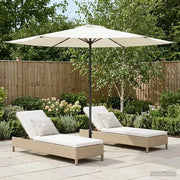 Ombrello da giardino 300 x 300 cm Poliestere Rettangolare Crema 42036195