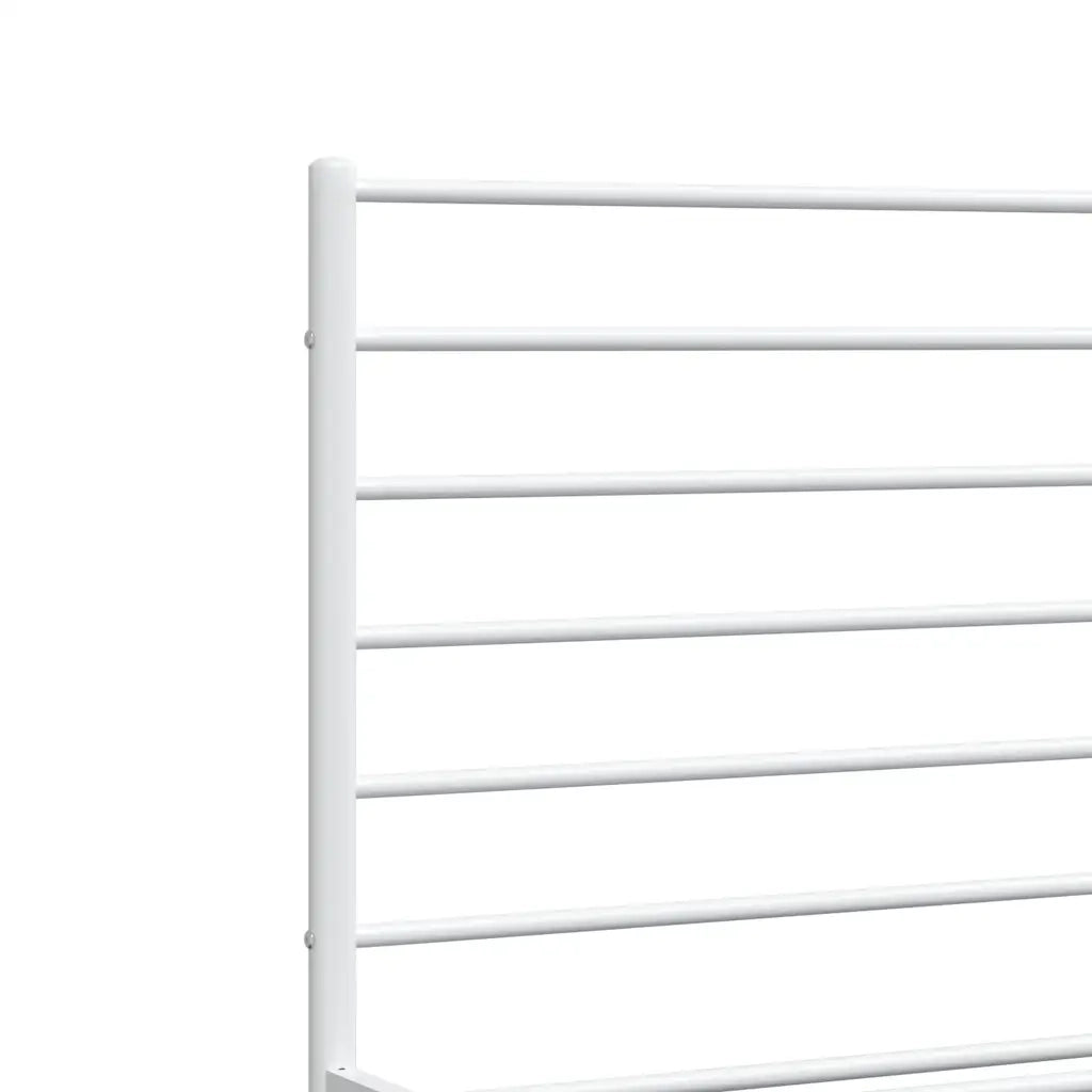 Giroletto con Testiera e Pediera-Struttura Letto Metallo Bianco 160x200 cm 313446