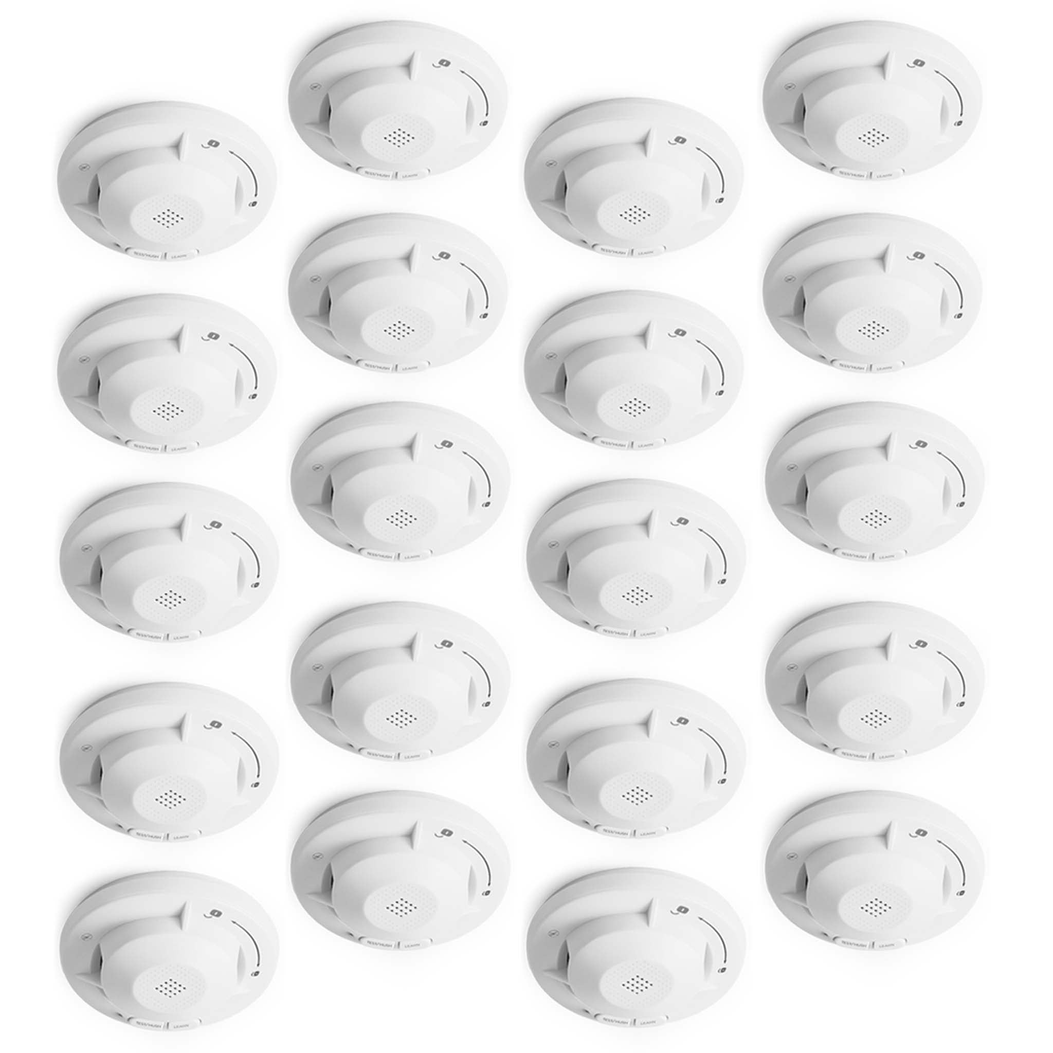 20x Rilevatore di fumo collegabili via radio Batteria da 20 anni e radio frequenza Allarme antincendio fotoelettrico da 820 dB per un'efficace protezione in appartamenti e case