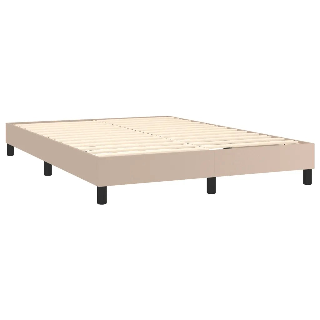 Struttura Letto a Rete a Molle Cappuccino 140x200 cm in Similpelle 3120705