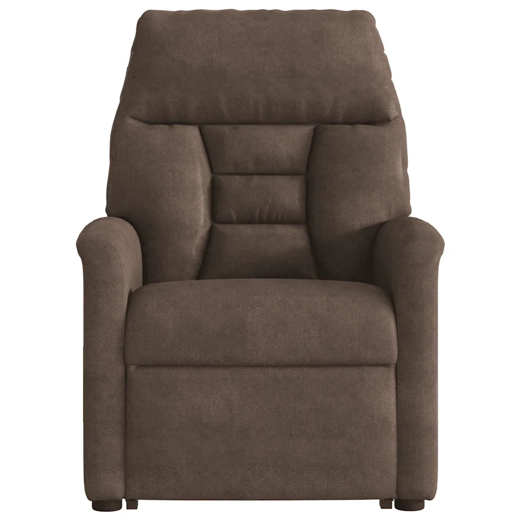 Poltrona Alzapersona Reclinabile Elettrica Marrone Microfibra 3303100