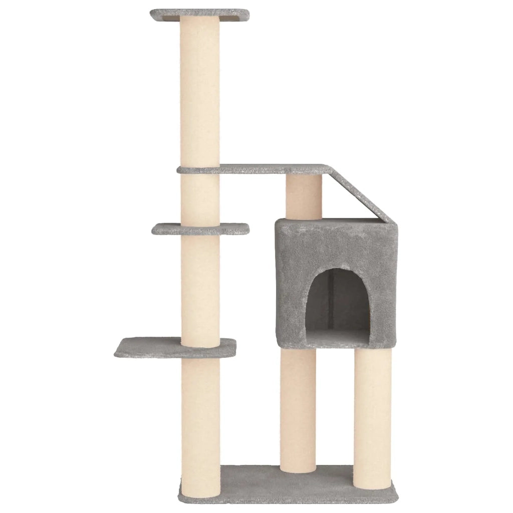 Albero per gatti con pali per graffiare in sisal Grigio Chiaro 42033067