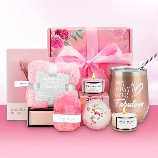 Regali di vino per donne, 10 pezzi, set di regali, regalo di compleanno per donne, scatola di regalo, donne, amica, regalo di compleanno, regalo per ospiti, regalo di compleanno per donne