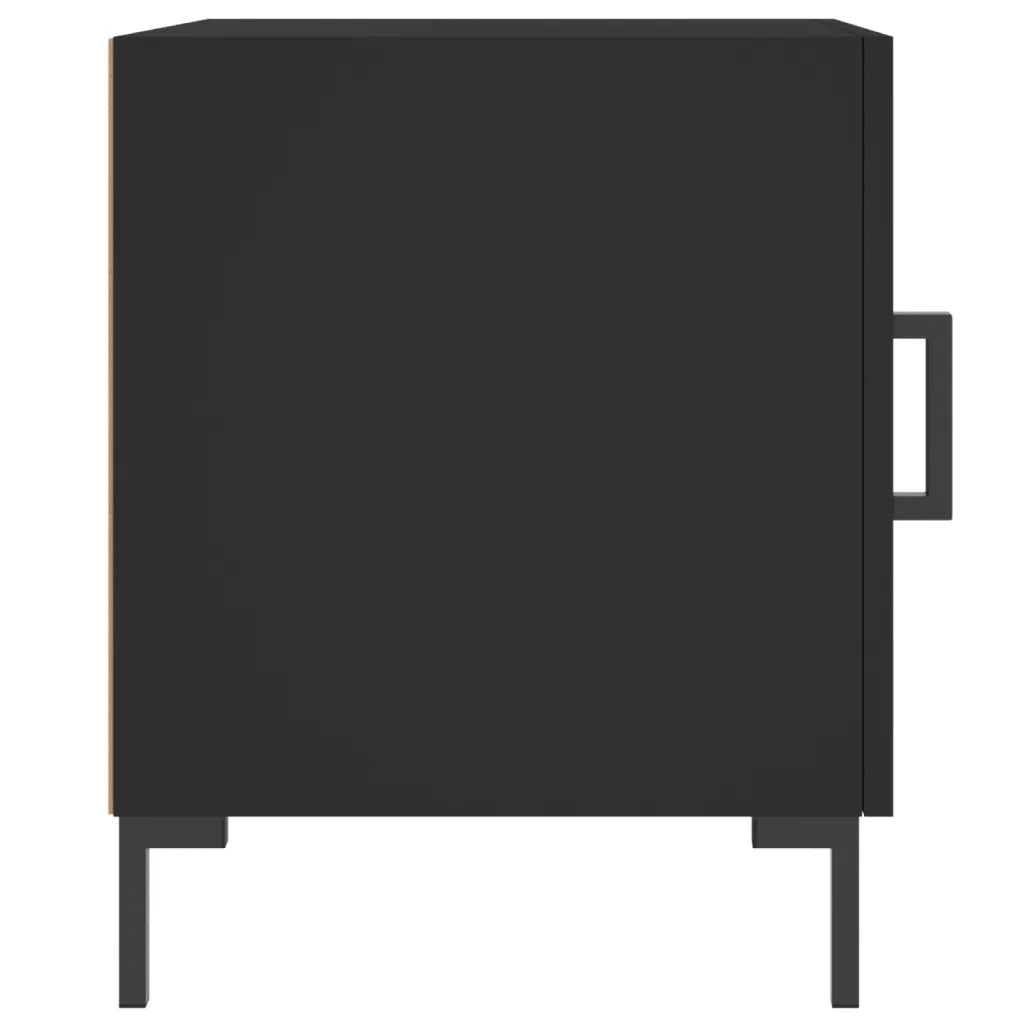 Comodini 2 pz Neri 40x40x50 cm in Legno Multistrato 827567