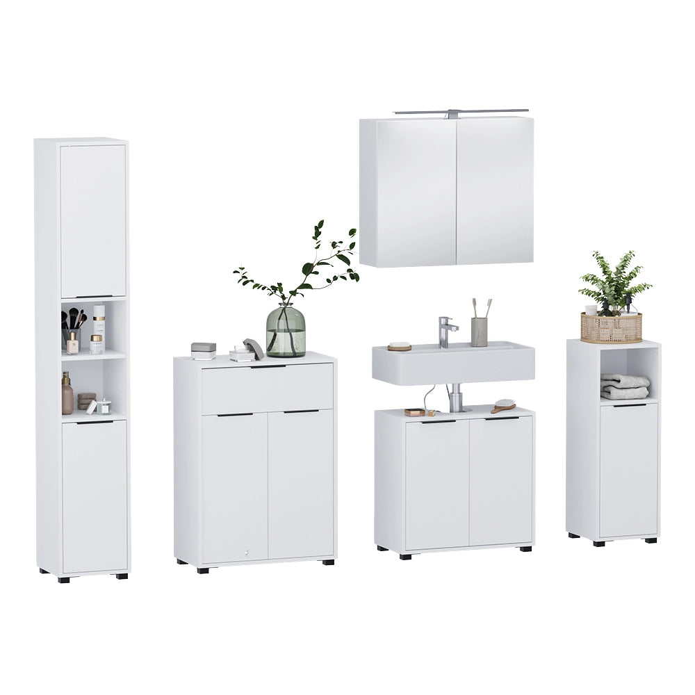 Vicco Set di mobili da bagno Bianco 5 parti