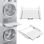 Kit di Sovrapposizione per Lavatrice e Asciugatrice con Piano Estraibile - Bianco [en.casa]