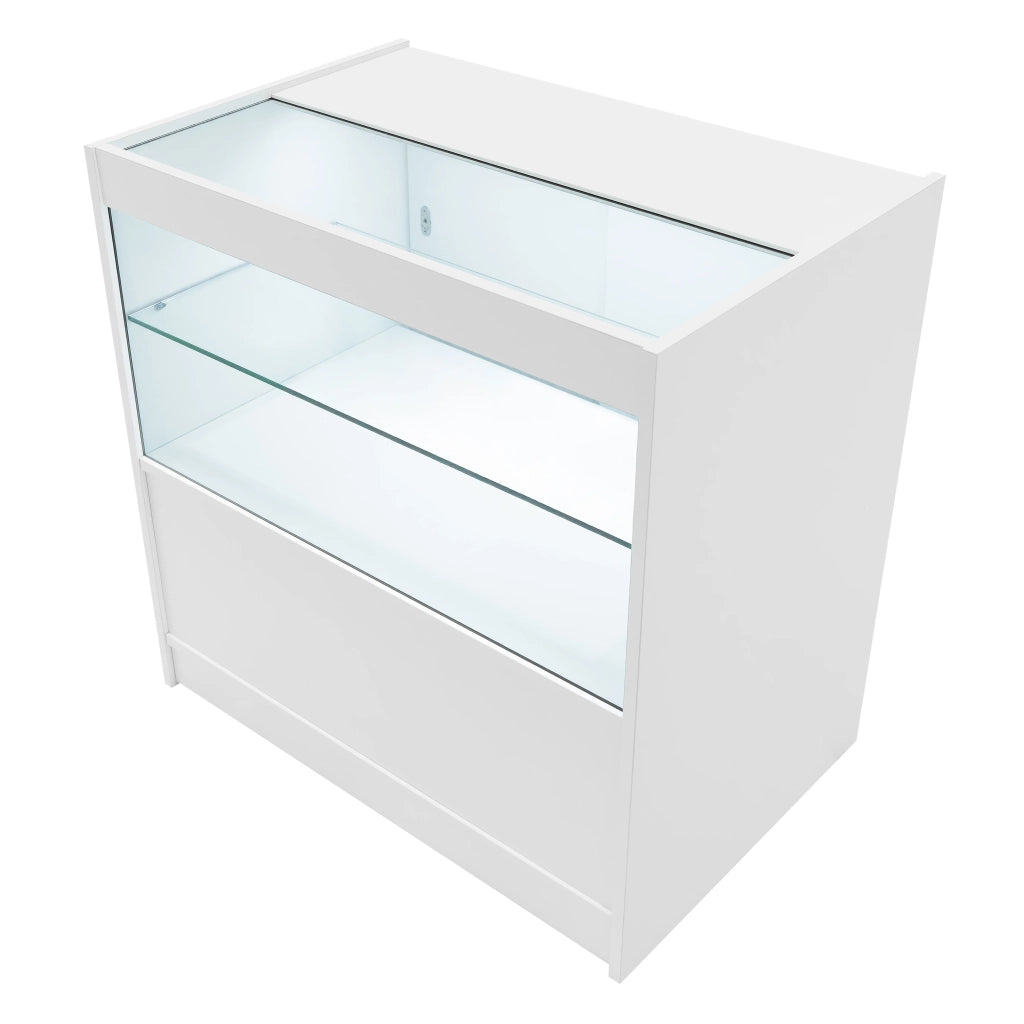 Set Banconi Bianco Calliope LED K900 C900 LM60 Vetrina con Ante Scorrevoli
