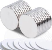 Magnetici 20x2mm Forti, 18 Stuks Magnetici Neodymium per Tavolo Magnetico, Frigorifero, Magnetici Forti, Magnetici Ronde, Piccoli, Piani, Magnetici Adesivi