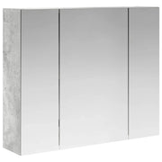 Mobiletto per specchio da Bagno | Armadio da bagno Grigio cemento
