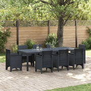 Tavolo da Giardino Antracite 250x100x73 cm Poly Rattan