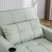 Divano Letto Singolo Estraibile ¨C MINIMAL ¨C con Portabicchieri e USB, per Piccoli Spazi