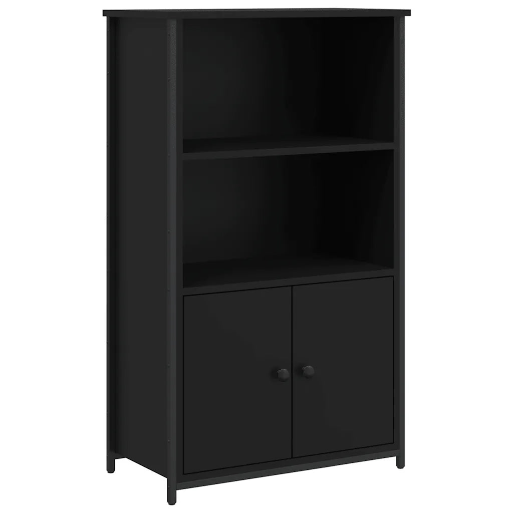 Credenza | Madia | Buffet da pranzo | Armadio da pranzo Nera 62x32x103,5 cm in Legno Multistrato