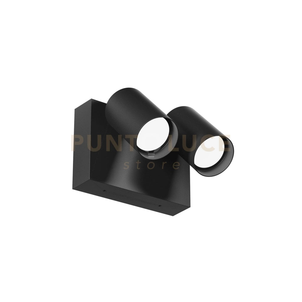 GES2074- APPLIQUE FARETTO ORIENTABILE 2 LUCI A LED 3000-4000-6500K 1100-1250-1200LM 2X9W COLORE NERO