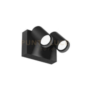 GES2074- APPLIQUE FARETTO ORIENTABILE 2 LUCI A LED 3000-4000-6500K 1100-1250-1200LM 2X9W COLORE NERO