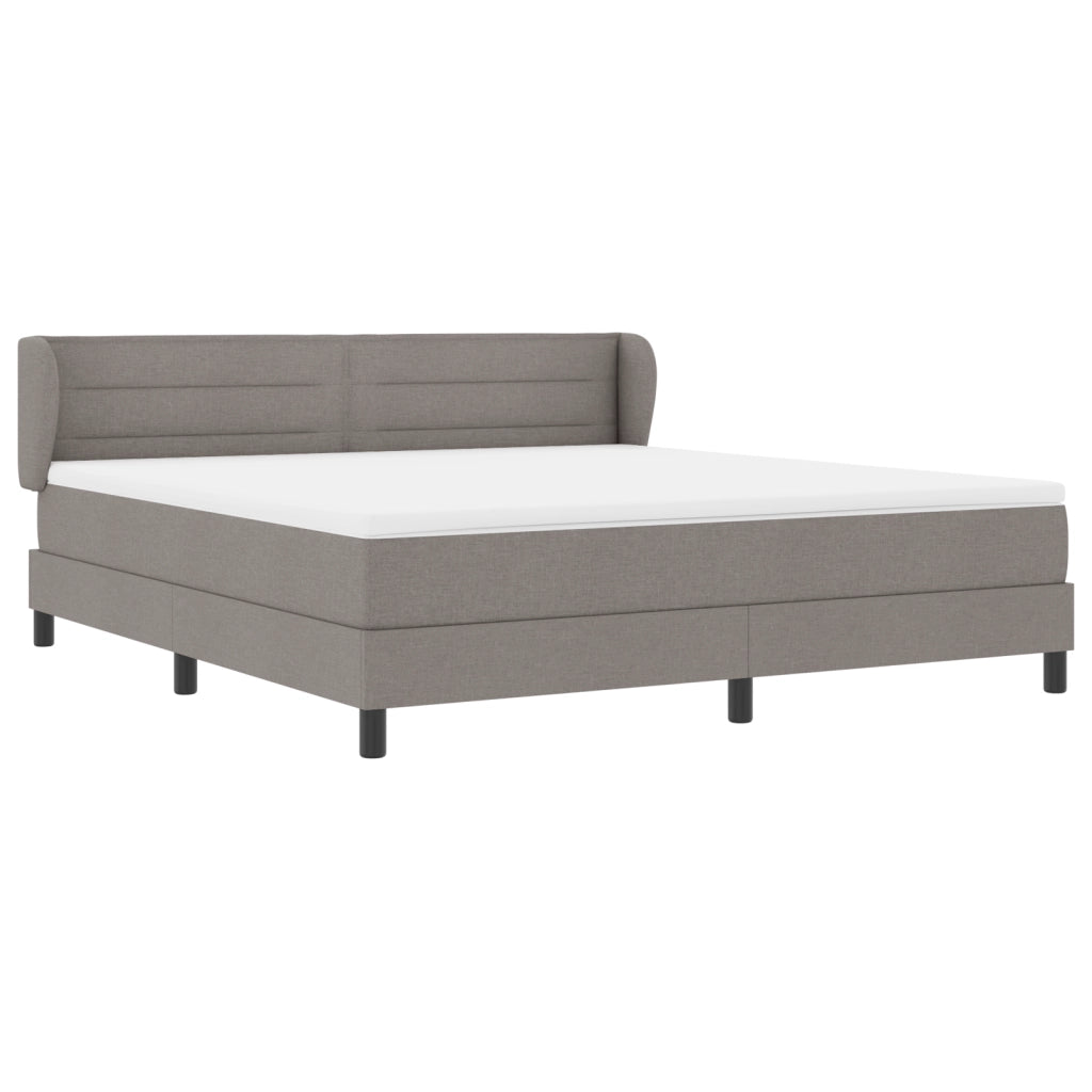 Letto Box Spring con Materasso Tortora 180x200 cm Tessuto