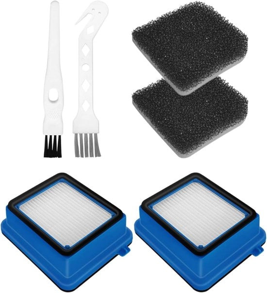 Accessori per aspirapolvere Allettamento Plus - Set con filtro di cotone e spazzola per pulizia dei filtri | Spazzola a forma di testa di gallo e spugna per filtro per aspirapolvere - Ricambi - Filtro per batterie - Filtro per aspirapolvere (2 set)
