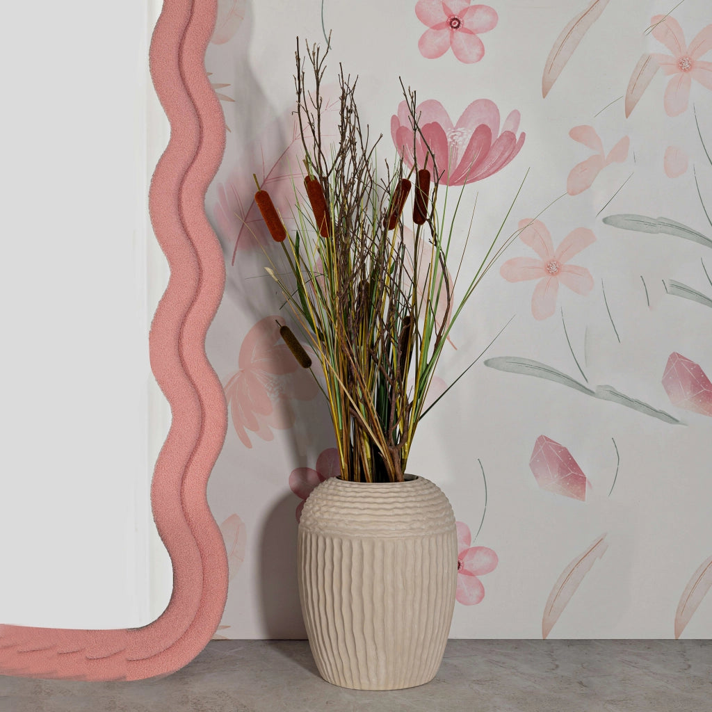 Famo, Vaso Texture Irregolare, Bianco Crema