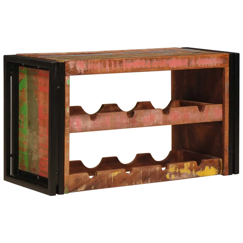 Portabottiglie Marrone 80 x 45 x 33 cm Legno massello riciclato 4104759