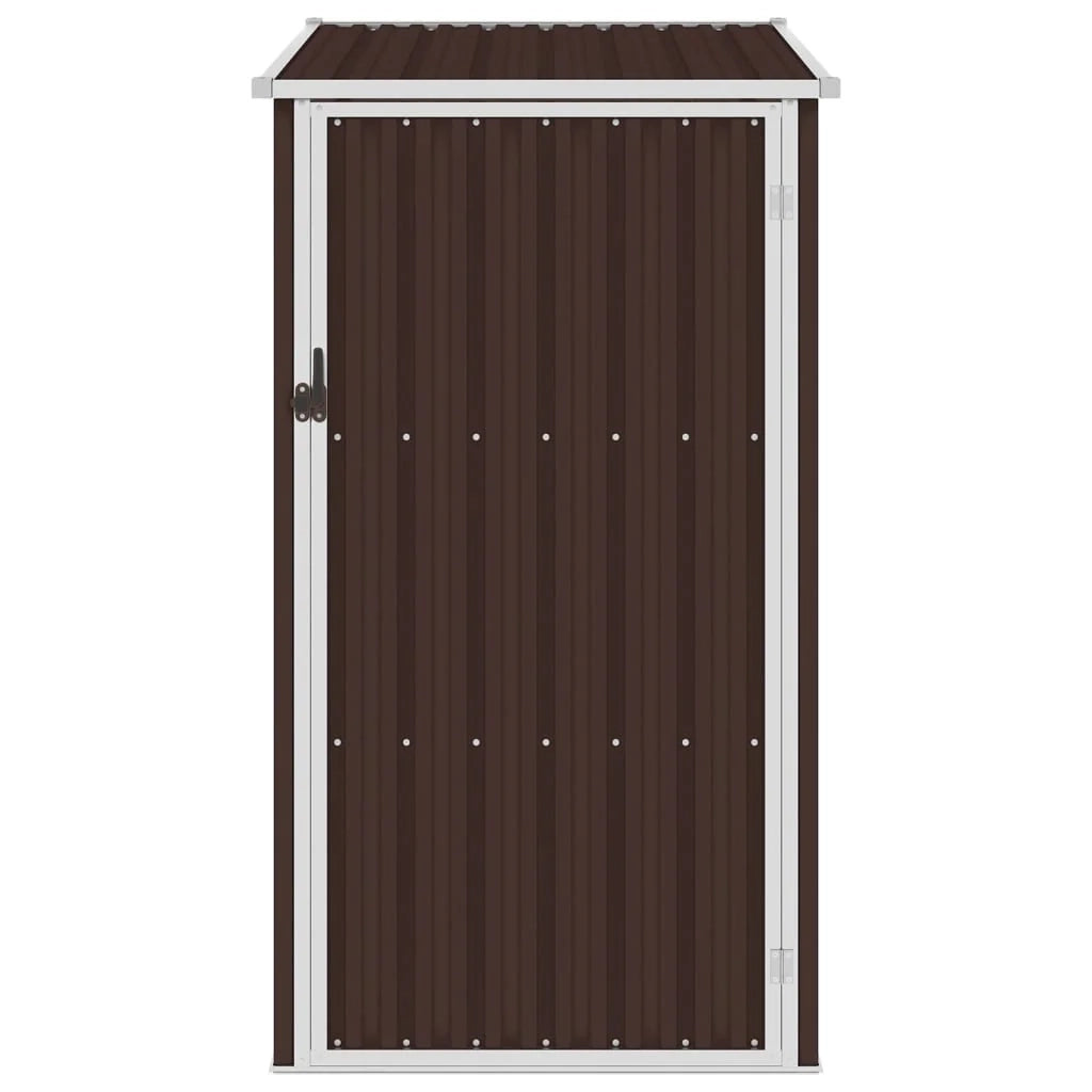 Casetta da giardino cabina ripostiglio casetta da esterno robusta casetta per attrezzi marrone 87 x 98 x 159 cm acciaio zincato marrone 02_0022328