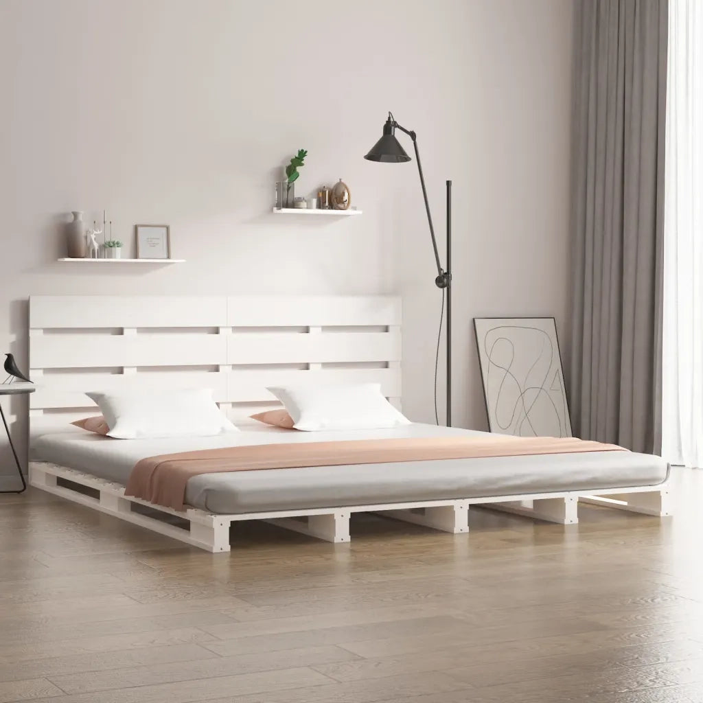 Giroletto senza Materasso Bianco 160x200 cm Legno Massello Pino 3120143