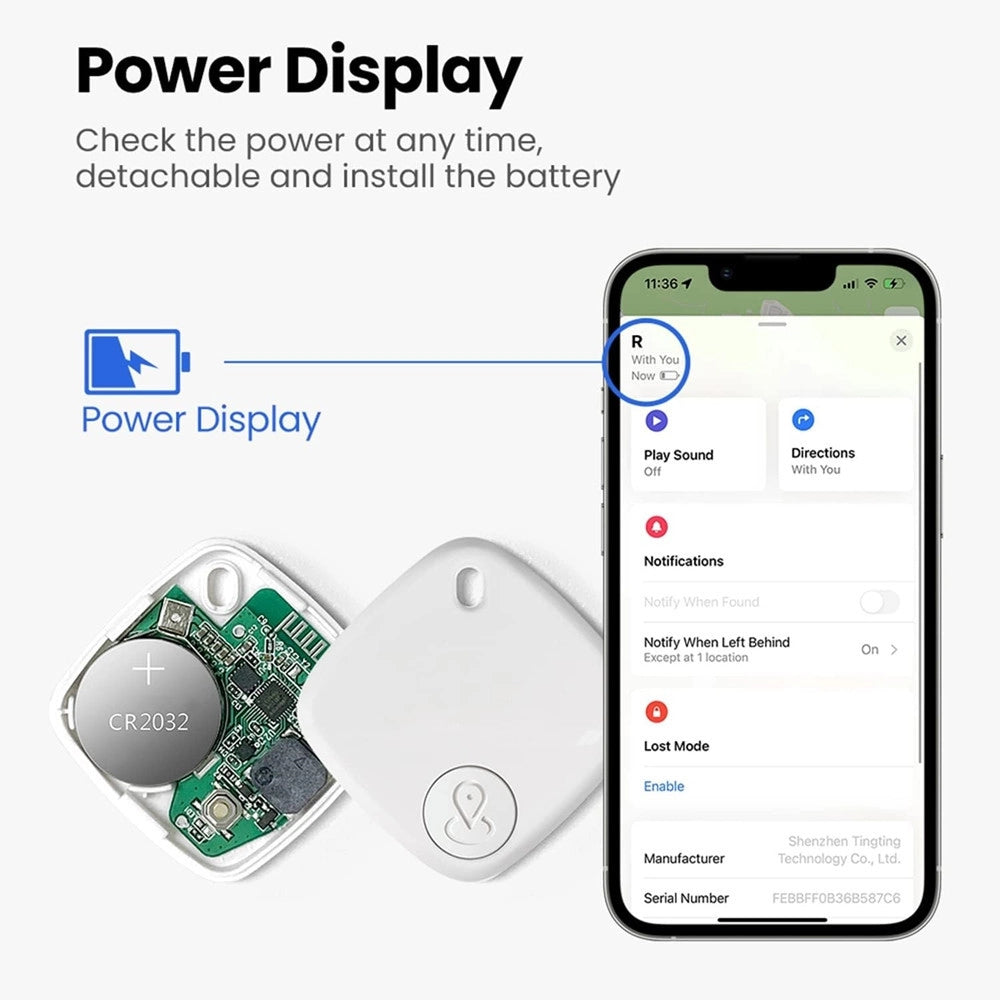 Trade Shop - Tracker Bluetooth Localizzatore Item Finder Smart Anti-loss Device Per Chiavi Borse -