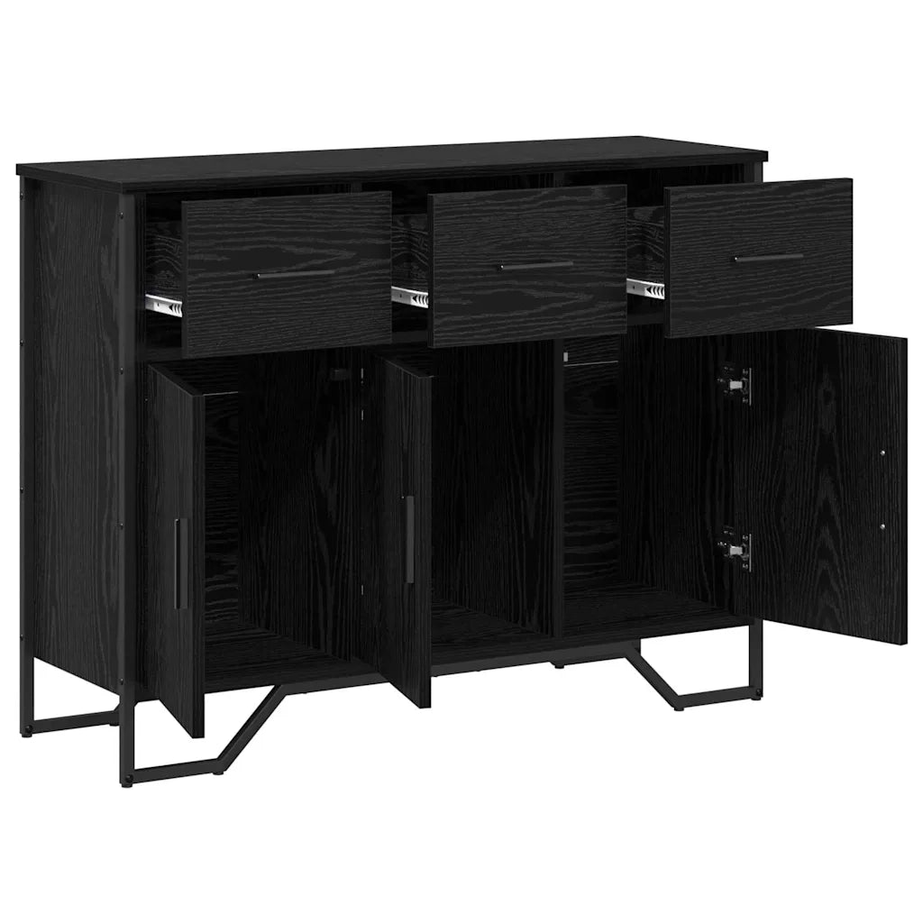 Credenza con cassetto Rovere Nero 97 x 32,5 x 74,5 cm 868778