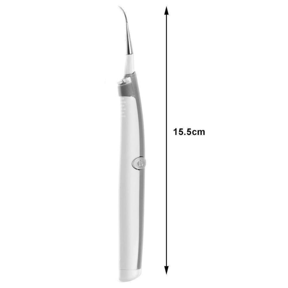 Trade Shop - Pulizia Denti Ad Ultrasuoni Con Led A Batterie Rimozione Tartaro Placca Macchie -