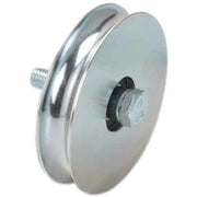 RUOTA CON BULLONE PER CANCELLI GOLA TONDA 100 mm