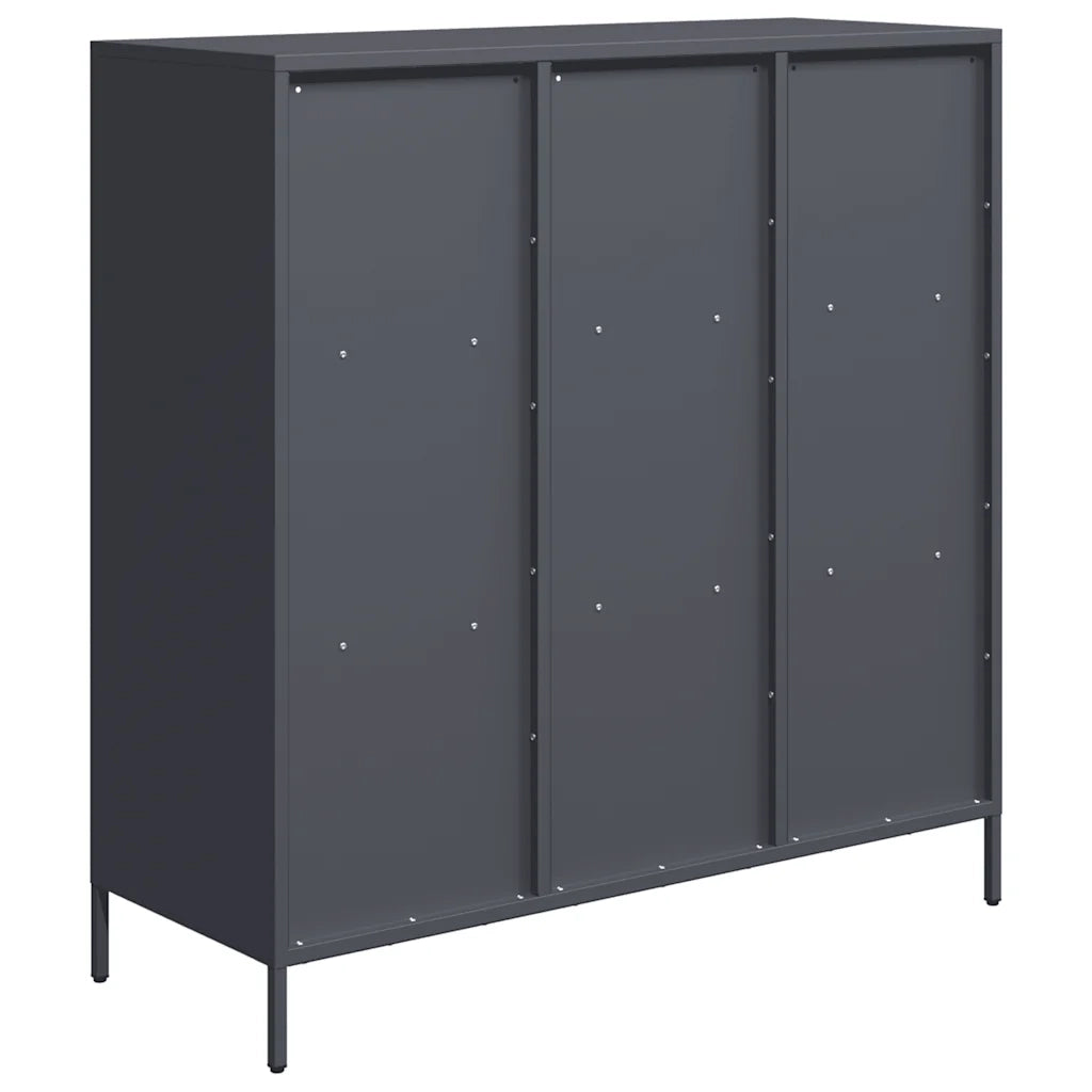 Credenza Antracite 101,5x39x103,5 cm Acciaio 851390