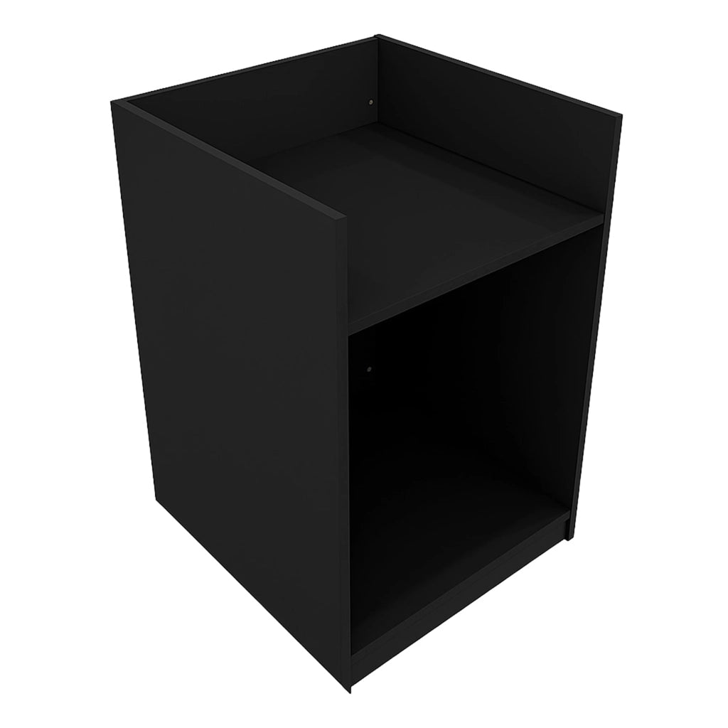Bancone Cassa da Negozio Nero TB60 Mobile Reception 2 Ripiani in MDF