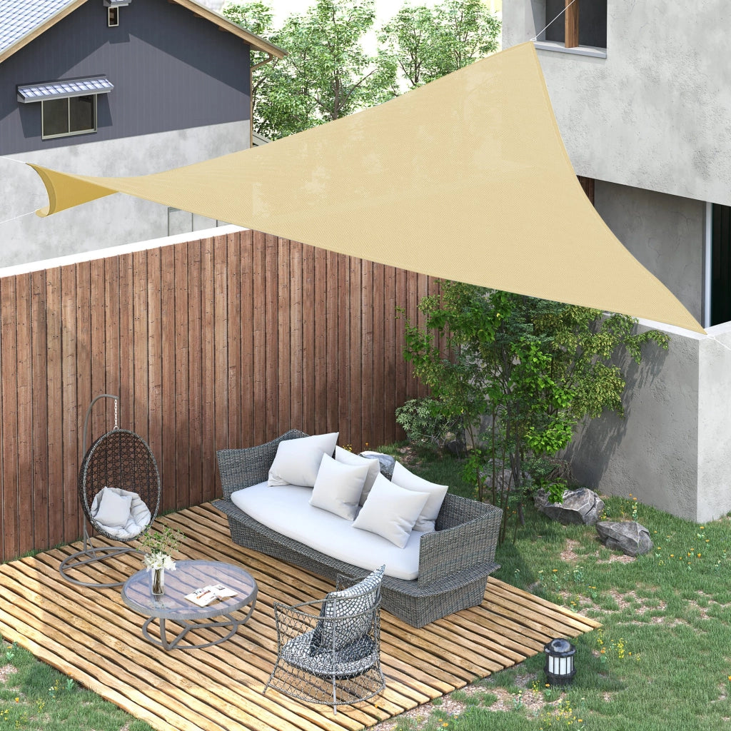 Tenda da sole rettangolare 4x3m ¨C zephmum ¨C beige HDPE UV