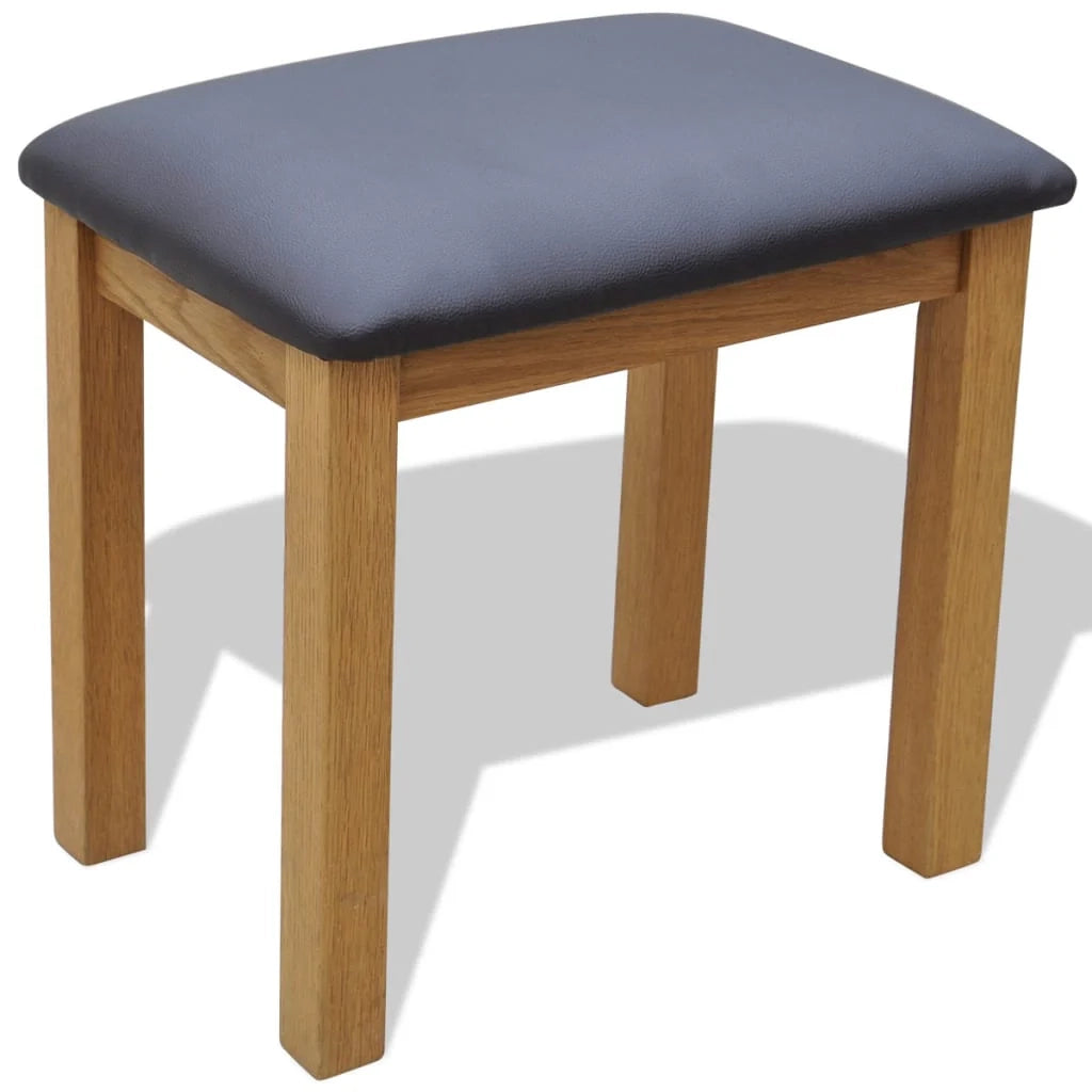 Toeletta tavolo da trucco di design mobili per camera da letto con sgabello legno massello di rovere 02_0006405
