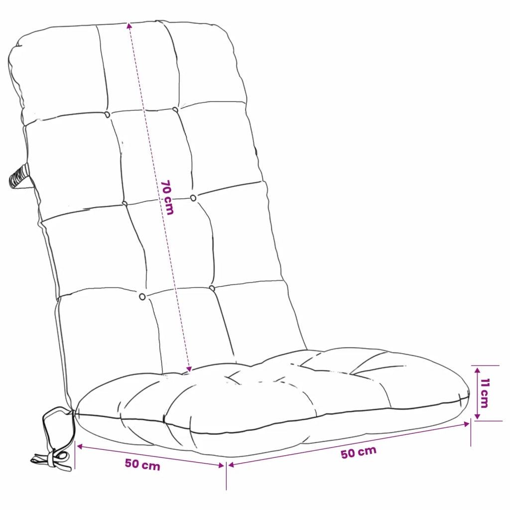 Cuscini per Sedia Alta in 4 Pezzi VIANEN 4 pcs 100% Poliestere 953771