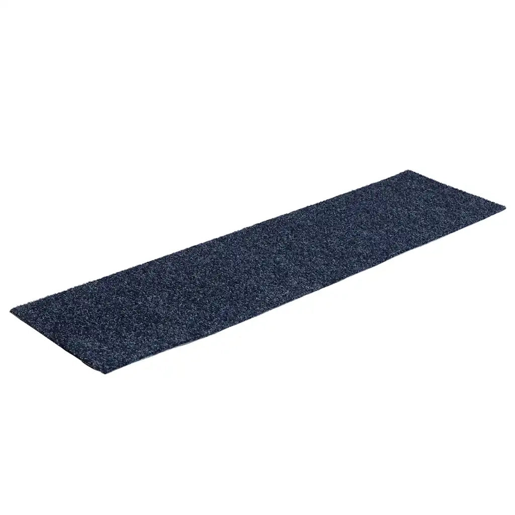 Tappetini per scale autoadesivi 15 pz 76x20 cm Grigio Blu Rettangolari 326929