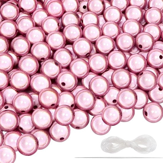 Acquario di plastica 10 mm - Rosa - 200 pezzi - Decorazioni riflettenti - Crea gioielli - Decorazioni - Materiale duraturo