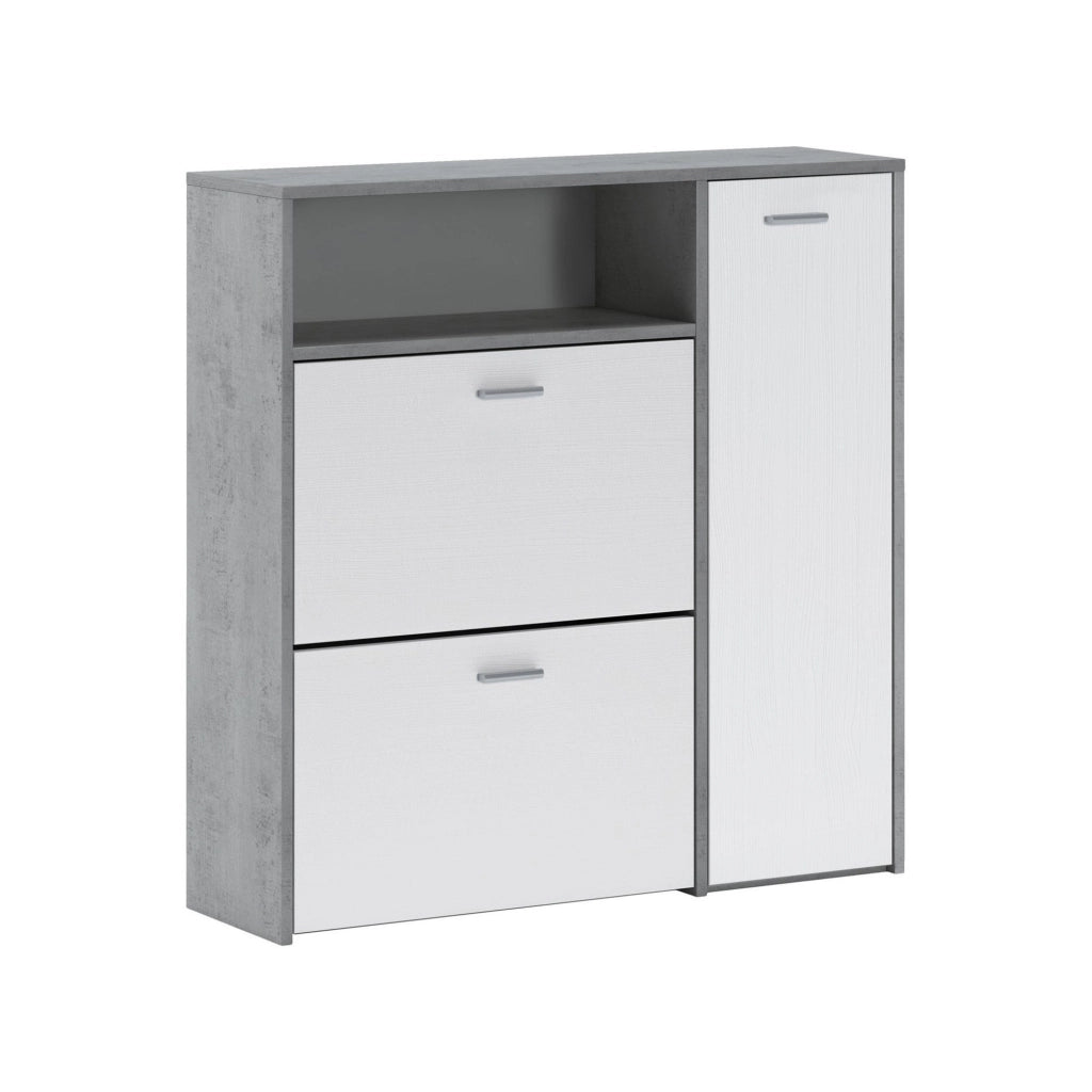 Scultore, Mobile da Ingresso 04-mag Paia, 91.5x26.6x94h cm Grigio Cemento