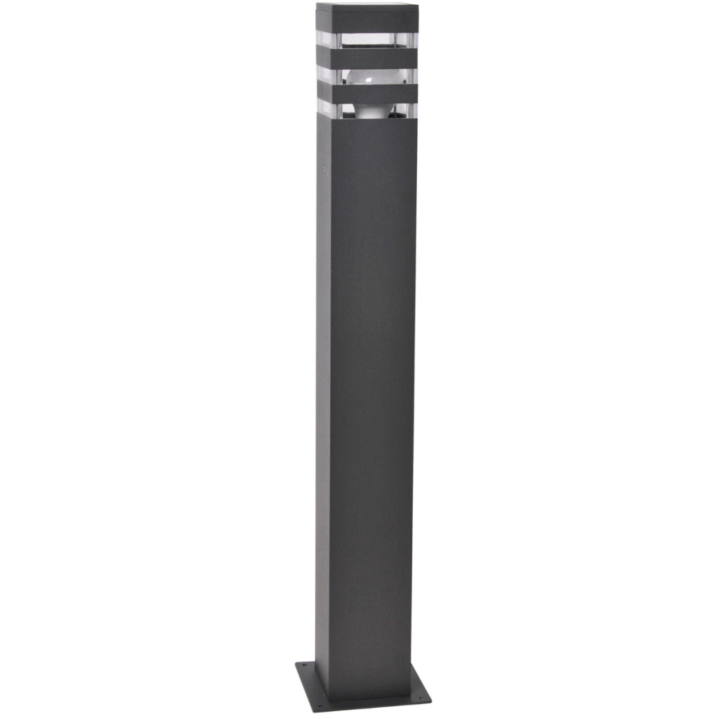 Lampada esterno a paletto grafite 74cm E27 Polux Teksas